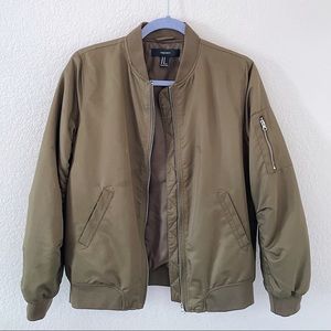 F21 Green bomber jacket